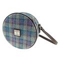 Glen Appin Bannock Small Harris Tweed Round Shoulder Bag LB1204 (Colour 98 Blue/Purple Check)