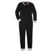 Men's Big & Tall Waffle Thermal Union Suit by KingSize in Black (Size 5XL) Pajamas