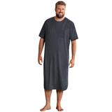 Men's Big & Tall Lightweight t-shirt nightshirt by KingSize in Heather Charcoal (Size 7XL/8XL)