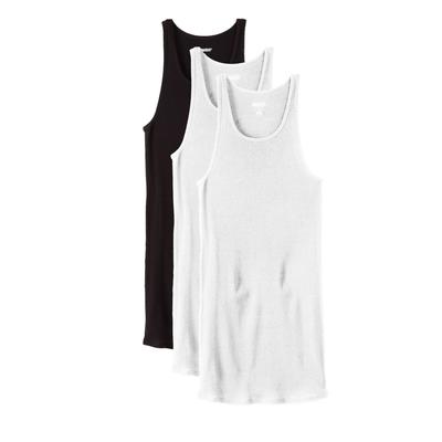 Men's Big & Tall Ribbed Cotton Tank Undershirt, 3-...