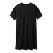 Men's Big & Tall Lightweight t-shirt nightshirt by KingSize in Black (Size 3XL/4XL)