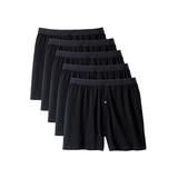 Men's Big & Tall Cotton Boxers 5-Pack by KingSize in Black (Size 7XL)