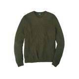 Men's Big & Tall Shaker Knit Crewneck Sweater by KingSize in Olive (Size 8XL)