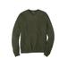 Men's Big & Tall Shaker Knit Crewneck Sweater by KingSize in Olive (Size 8XL)