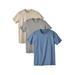 Men's Big & Tall Cotton Crewneck Undershirt 3-Pack by KingSize in Assorted Colors (Size 3XL)