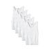 Men's Big & Tall Ribbed Cotton Tank Undershirt 5-pack by KingSize in White (Size 8XL)