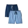 Men's Big & Tall Hanes® 2-Pack Jersey Shorts by Hanes in Denim Heather Bright Navy (Size 4XL)