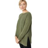 Plus Size Women's Boatneck Sweater Tunic by ellos in Burnt Olive (Size 14/16)