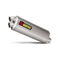 Silencieux arrière en titane en ligne Akrapovic, argent