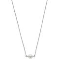Emporio Armani Necklace for Women Essential, Total length：350+70mm adjustable chain Size pearl: 18x9mm Silver Stainless Steel Necklace, EGS2837040