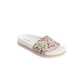 Wide Width Women's The Evie Footbed Sandal by Comfortview in Multi (Size 10 W)