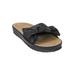 Wide Width Women's The Stassi Footbed Sandal by Comfortview in Black (Size 7 W)