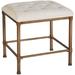 Hillsdale Katherine Backless Metal Vanity Stool, Cream - Golden Bronze - 18.5" x 15" x 18.5"