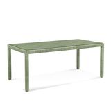 Braxton Culler 72" Dining Table Glass/Wicker/Rattan in Green/Yellow | 30 H x 72 W x 36 D in | Wayfair 1023-176/CELERY