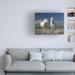 Foundry Select White Horses by Rostovskiy Anton - Wrapped Canvas Photograph Canvas, Wood in White/Black | 35 H x 47 W x 2 D in | Wayfair