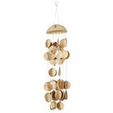 Gold Coconut Shells Coastal Windchime by Quinn Living in Gold