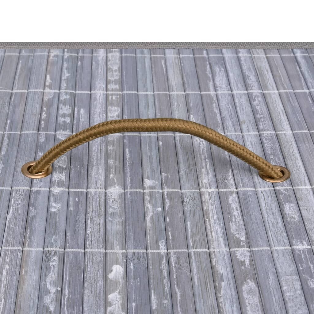 vidaXL Bambus-Wäschekorb V1 : Farbe - Grau, Größe - 72 L Image