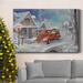 The Holiday Aisle® Santa's Tree Farm Premium Gallery Wrapped Canvas - Ready To Hang Metal in Black/Blue/Green | 40 H x 60 W x 1 D in | Wayfair