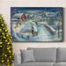 The Holiday Aisle® Home For The Holidays Premium Gallery Wrapped Canvas - Ready To Hang Canvas, in Black/Blue/Green | 27 H x 18 W x 1 D in | Wayfair