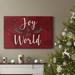 The Twillery Co.® Joy To The World Premium Gallery Wrapped Canvas - Ready To Hang Canvas in White | 24 H x 36 W x 1.5 D in | Wayfair