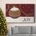 The Holiday Aisle® Joy Ornament Premium Gallery Wrapped Canvas - Ready To Hang Canvas, Solid Wood in Blue/Green/Red | 8 H x 12 W x 1 D in | Wayfair