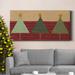 The Holiday Aisle® Merry Trio Premium Gallery Wrapped Canvas - Ready To Hang Canvas, Solid Wood in Green/Red | 16 H x 8 W x 1 D in | Wayfair