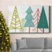 The Holiday Aisle® Modern Holiday Collection A Premium Gallery Wrapped Canvas - Ready To Hang Canvas, in Black/Blue/Green | Wayfair