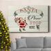 The Holiday Aisle® Santa Stop Here Premium Gallery Wrapped Canvas - Ready To Hang Canvas, Solid Wood in White | 12 H x 8 W x 1 D in | Wayfair