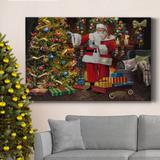 The Twillery Co.® Letter To Santa I Premium Gallery Wrapped Canvas - Ready To Hang Canvas in Green/Red/Yellow | 18 H x 12 W x 1 D in | Wayfair