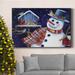 The Holiday Aisle® Snow Friends Premium Gallery Wrapped Canvas - Ready To Hang Canvas, Solid Wood in Blue/White | 12 H x 8 W x 1 D in | Wayfair