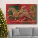 The Holiday Aisle® Santa Premium Gallery Wrapped Canvas - Ready To Hang Canvas, Solid Wood in Blue/Green/Red | 12 H x 8 W x 1 D in | Wayfair