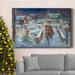 The Twillery Co.® Evening Sleigh Bells Premium Gallery Wrapped Canvas - Ready To Hang Canvas in Blue/Brown/Gray | 8 H x 12 W x 1.5 D in | Wayfair