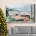 The Holiday Aisle® Holiday Vacation I Premium Gallery Wrapped Canvas - Ready To Hang Metal in Black/Blue/Green | 48 H x 32 W x 1 D in | Wayfair