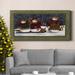 The Holiday Aisle® Snowmen Sled Premium Gallery Wrapped Canvas - Ready To Hang Canvas, Solid Wood in Gray | 16 H x 8 W x 1 D in | Wayfair