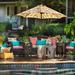August Grove® Osian Outdoor Wicker Indoor/Outdoor Bench Cushion Polyester in Brown/Gray/Green | 5 H x 44 W x 19 D in | Wayfair