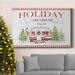 The Holiday Aisle® Holiday Campground Premium Gallery Wrapped Canvas - Ready To Hang Metal in Blue/Green/Red | 48 H x 32 W x 1 D in | Wayfair