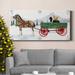 The Holiday Aisle® Santa's Farm Collection C Premium Gallery Wrapped Canvas - Ready To Hang Canvas, in Black | 24 H x 12 W x 1 D in | Wayfair