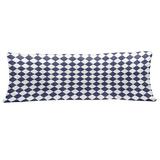 East Urban Home Ambesonne Blue Fluffy Body Pillow Case Cover w/ Zipper, Classical Old Fashioned Checkered Pattern Geometric Diagonal Skewed Squares | Wayfair
