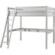 Les Tendances - Lit mezzanine 140x200 cm avec bureau pin massif blanc Pino