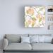 Red Barrel Studio® Fresh Fruit Fresco I by June Erica Vess - Wrapped Canvas Painting Canvas, Wood in Brown/Gray/Pink | 14 H x 14 W x 2 D in | Wayfair