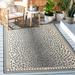 Black/Gray 114 x 79 x 0.2 in Indoor/Outdoor Area Rug - Mercer41 Avlyn Animal Print Gray/Black Indoor/Outdoor Area Rug Polypropylene | Wayfair