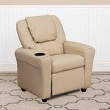 Isabelle & Max™ Forman Contemporary Recliner w/ Cup Holder & Headrest Faux Leather in Brown | 27 H x 24 W x 36.5 D in | Wayfair ZMIE2071 34651381