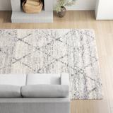 Gray/White 108 x 1.97 in Area Rug - Sand & Stable™ Western Geometric Gray/Ivory Area Rug | 108 W x 1.97 D in | Wayfair