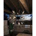 Wade Logan® Tibbs 12-Bulb 36" H Outdoor Chandelier Glass/Metal in Brown | 36 H x 36 W x 36 D in | Wayfair B4AF4BBC9C9241A7999AE97E0354E983