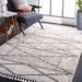 Gray/White 96 x 0.79 in Indoor Area Rug - Dakota Fields Wendland Geometric Beige/Gray Area Rug Polyester | 96 W x 0.79 D in | Wayfair