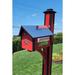 Amish Mailbox, Handmade, Fire Dept. Design Barn Style Plastic in Red | 12 H x 12 W x 22 D in | Wayfair 184A0