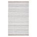 White 36 x 0.2 in Indoor Area Rug - Foundry Select Striped Kilim 106 Area Rug In Grey/Ivory Polyester | 36 W x 0.2 D in | Wayfair