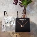 Coach Jewelry | Coach Pave Signature 'C' In Rose Gold | Color: Gold/Pink | Size: Os