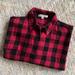 Madewell Tops | Madewell Oversized Fall Flannel Shirt | Color: Black/Red | Size: S