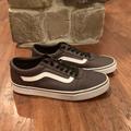 Vans Shoes | Men’s Vans Shoes Dark Gray With White. Size 8 | Color: Gray/White | Size: 8
